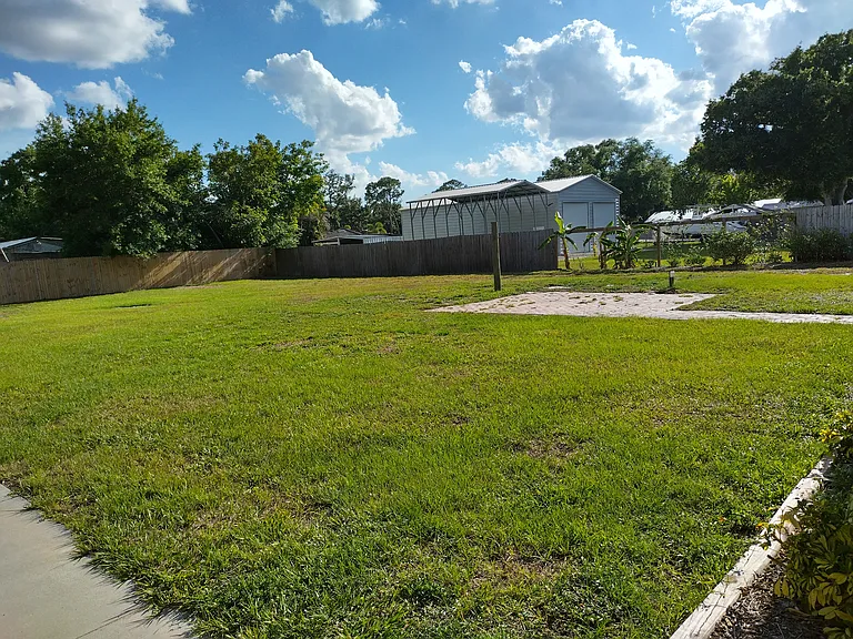 Back yard of cottage.