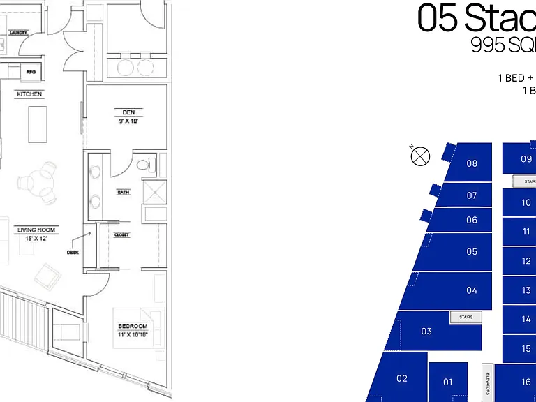 1Bed+den - 995 Sq Ft 1Bed+den - 995 Sq Ft