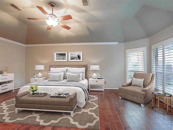 Expansive Master Suite wing takes advantage of the views of the outdoor entertainment space.