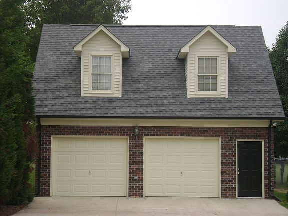 The 28 X 30 detached 2-car garage is perfect for handy-man projects.