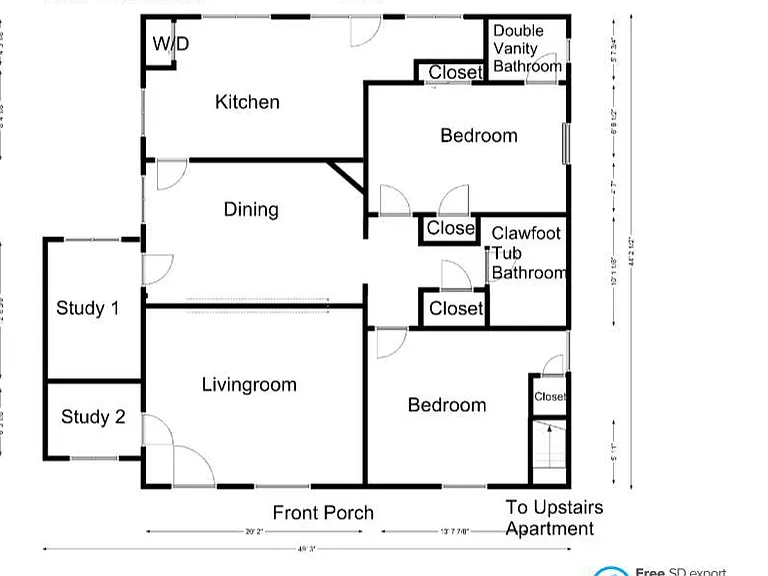 Floor plan not to scale