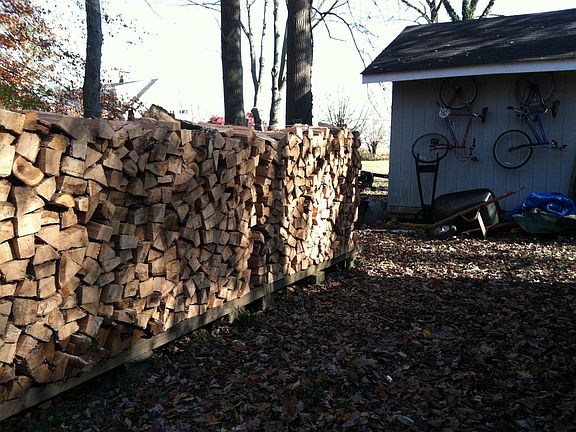Firewood harvested from property
