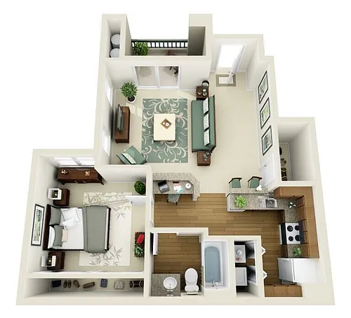 Floor plan Tesoro 1RL
