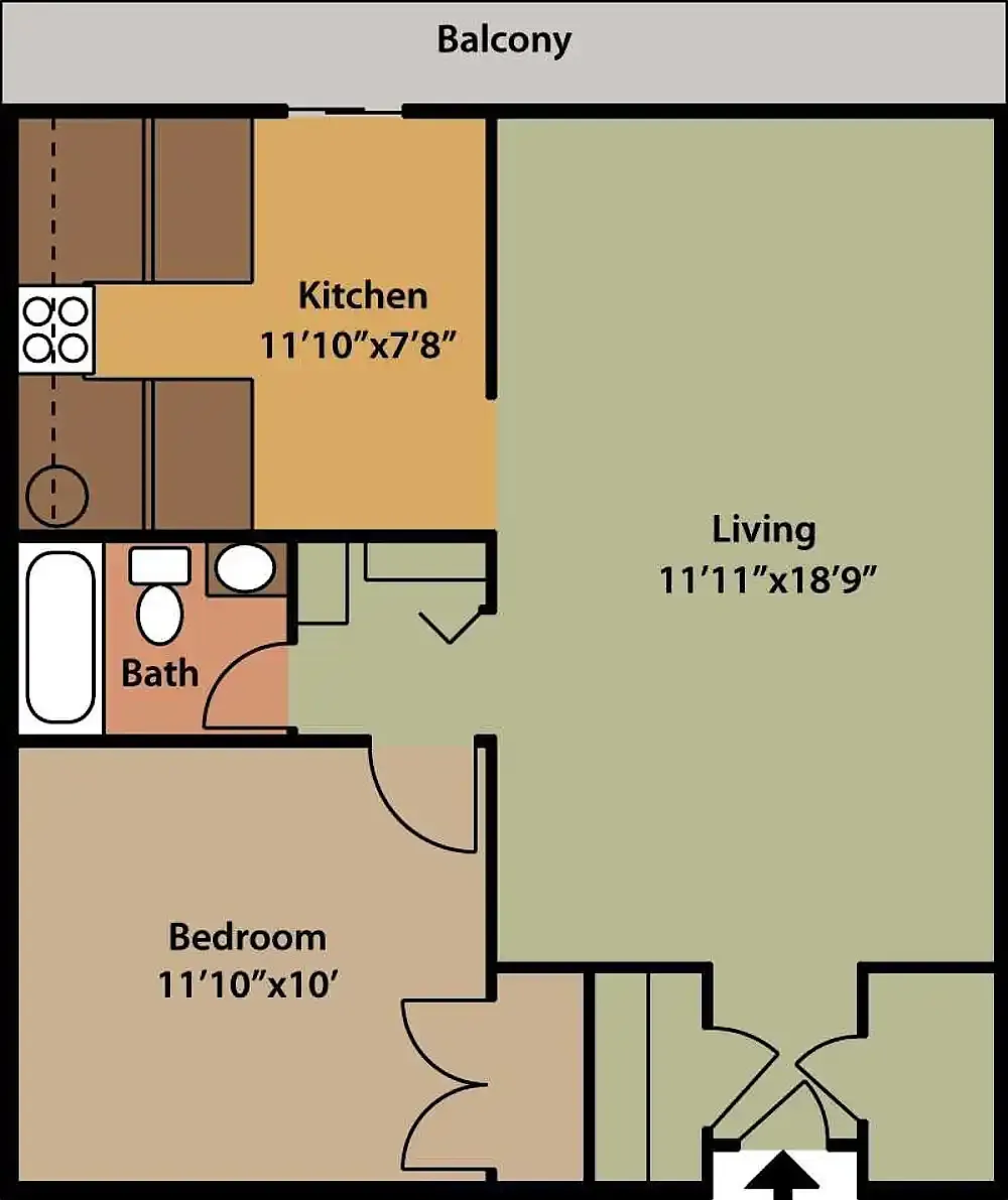 Floor plan 1 Bedroom