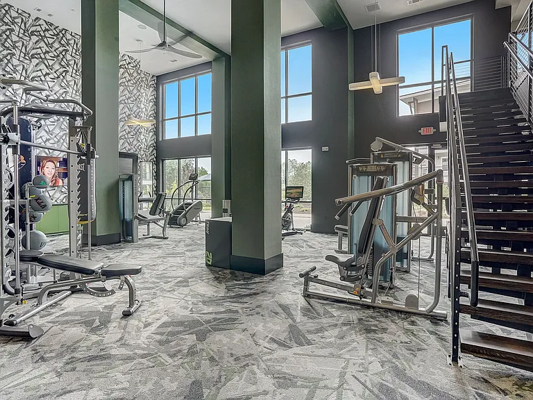 Two-Story Fitness Center with Cardio, Resistance & Free Weights