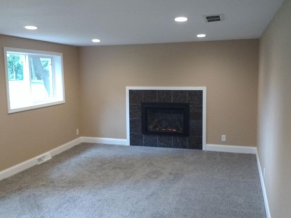 Day room with gas fireplace