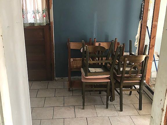 Back door to side porch