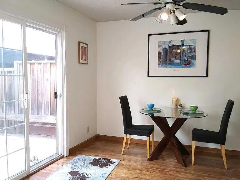 Diningroom with Sliders to Private Flagstone Patio