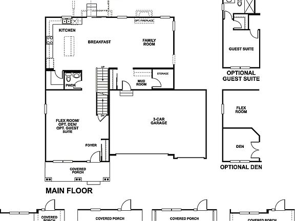 Gresham 3-Car Floorplan