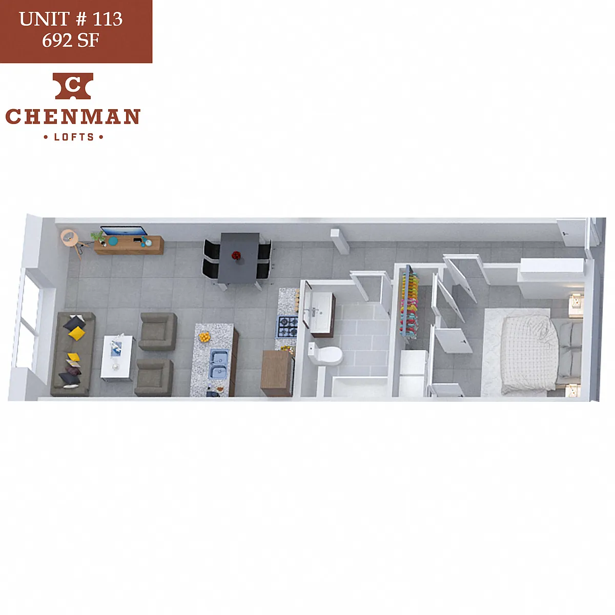 Floor plan Chenman Lofts 113