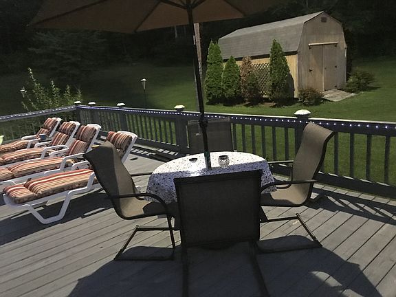 Deck and storage building