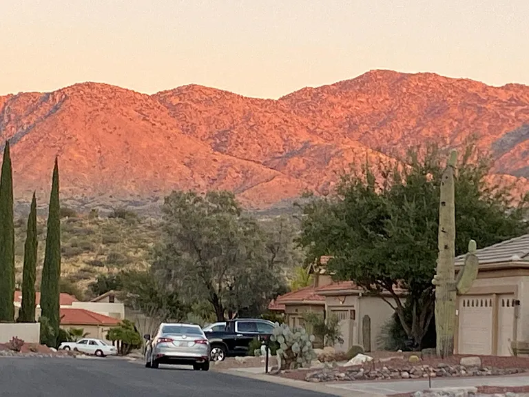 When the mountains turn pink it's time for a drink!