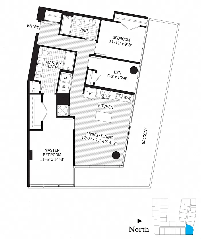 Floor plan 2 Bed - 2 Bath | bd02