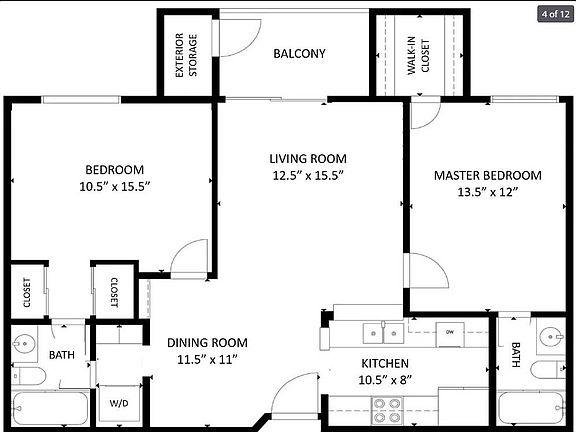 Floor Plan - Dual Master Suite