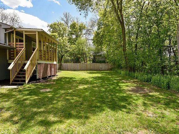 Covered deck and the yard