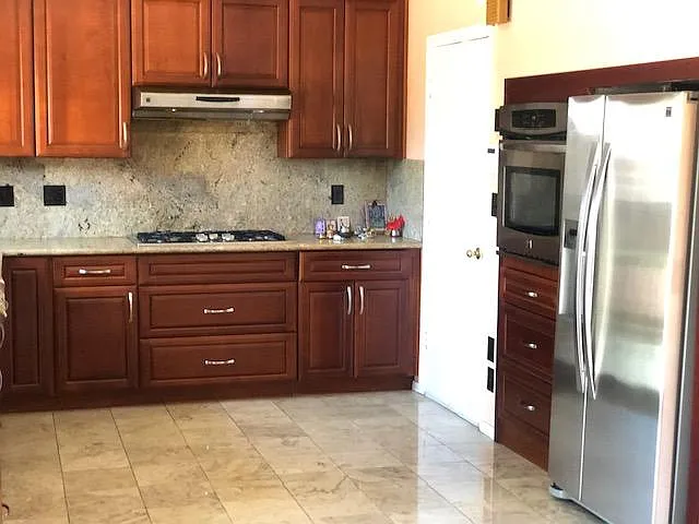 Kitchen- Cabinets, Oven, Fridge