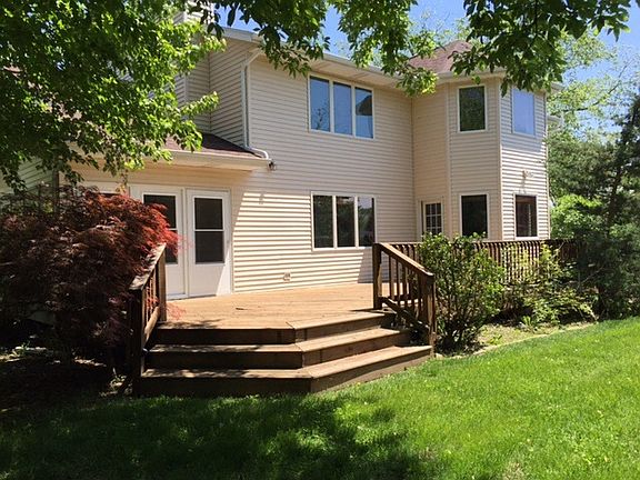 Back of the house view : Back of the house with deck and fenced in back yard. Perfect for pets.