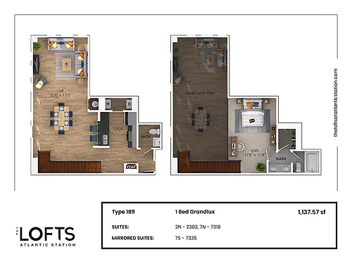 Floor plan 1B9 - 1 Bed Grandlux