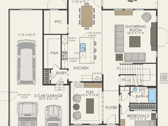 First Floor 5 br 4 ba