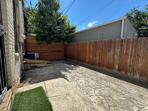 Private back patio