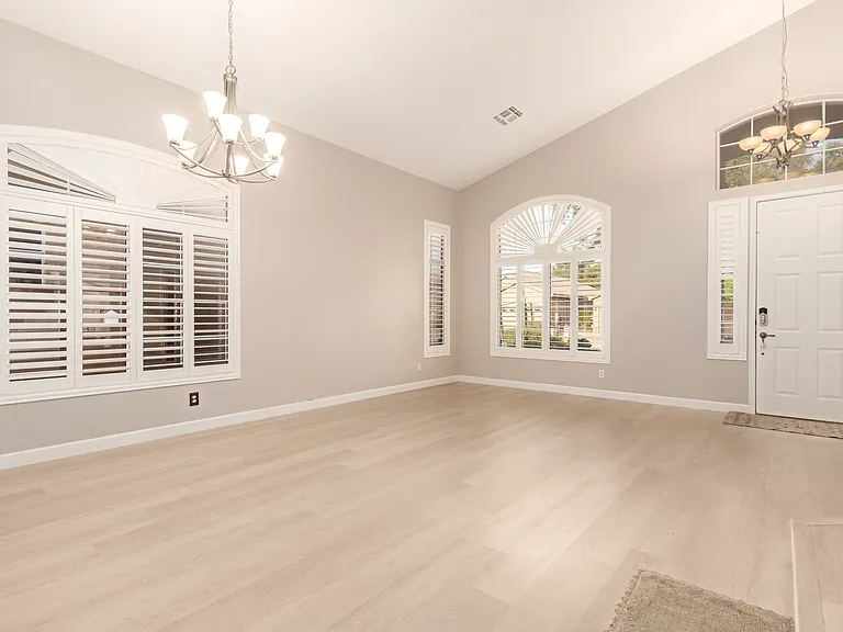 Living Room with Front Door Entrance