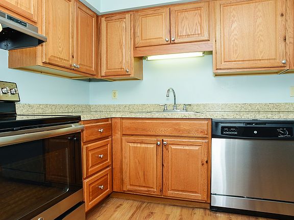 Kitchen features stainless steel appliances and great cabinet and pantry space