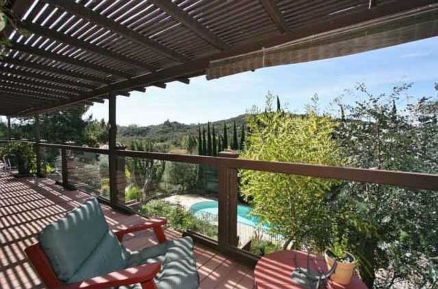 View from expansive back deck