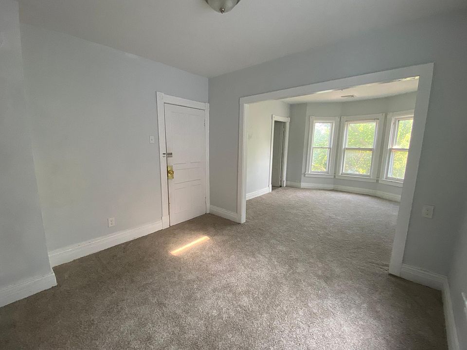 Dining room with door to stairs