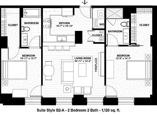 Floor plan Suite Style B2-A