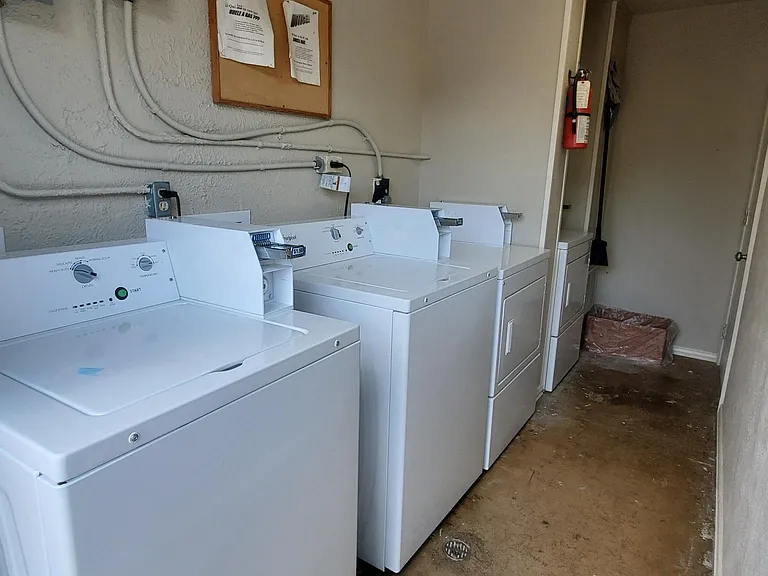 Coin operated laundry facility on site