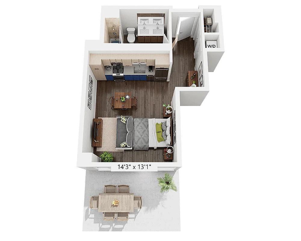 Floor plan Studio E1N