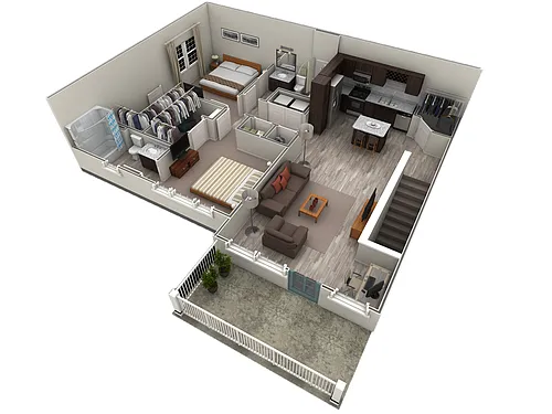 Floor plan 2 BR Designer Overlook