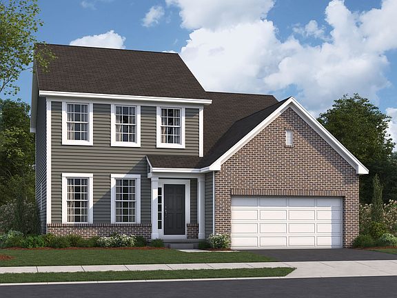 Erie Elevation A with Brick