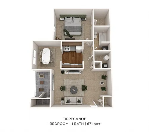 Floor plan One Bedroom