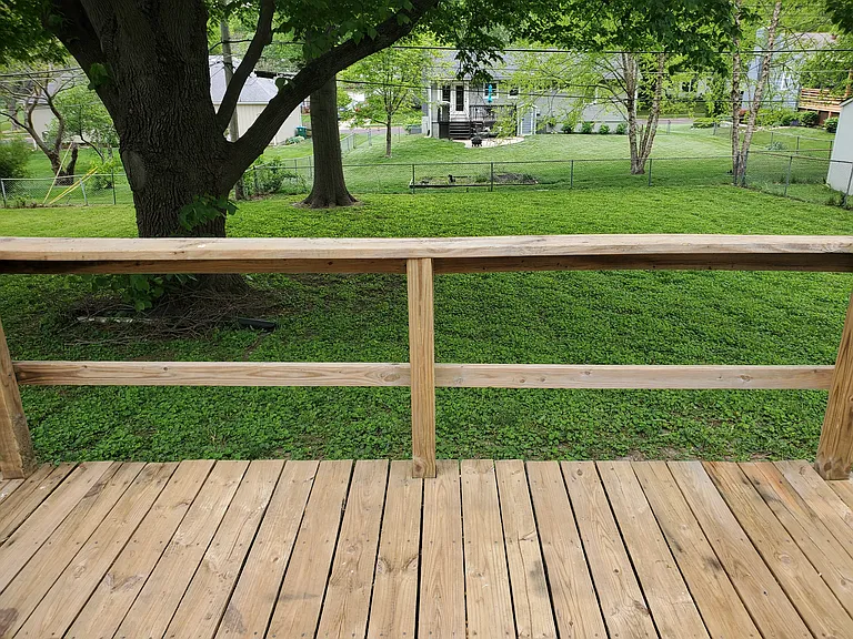 deck looking into the back yard