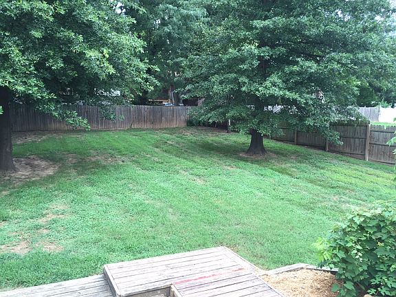 Large, fenced backyard