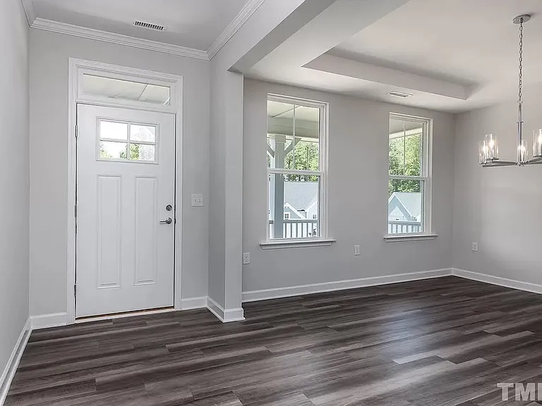 Entryway and dining room