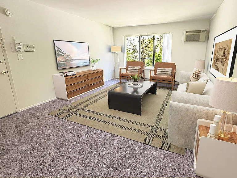 A quiet one-bedroom apartment with modern conveniences and renovated kitchens and baths.