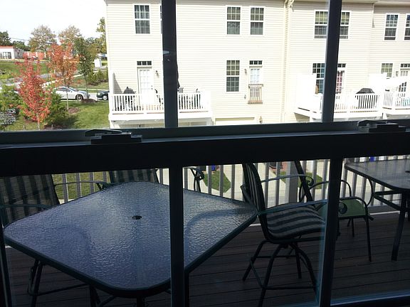 Kitchen window on to deck.