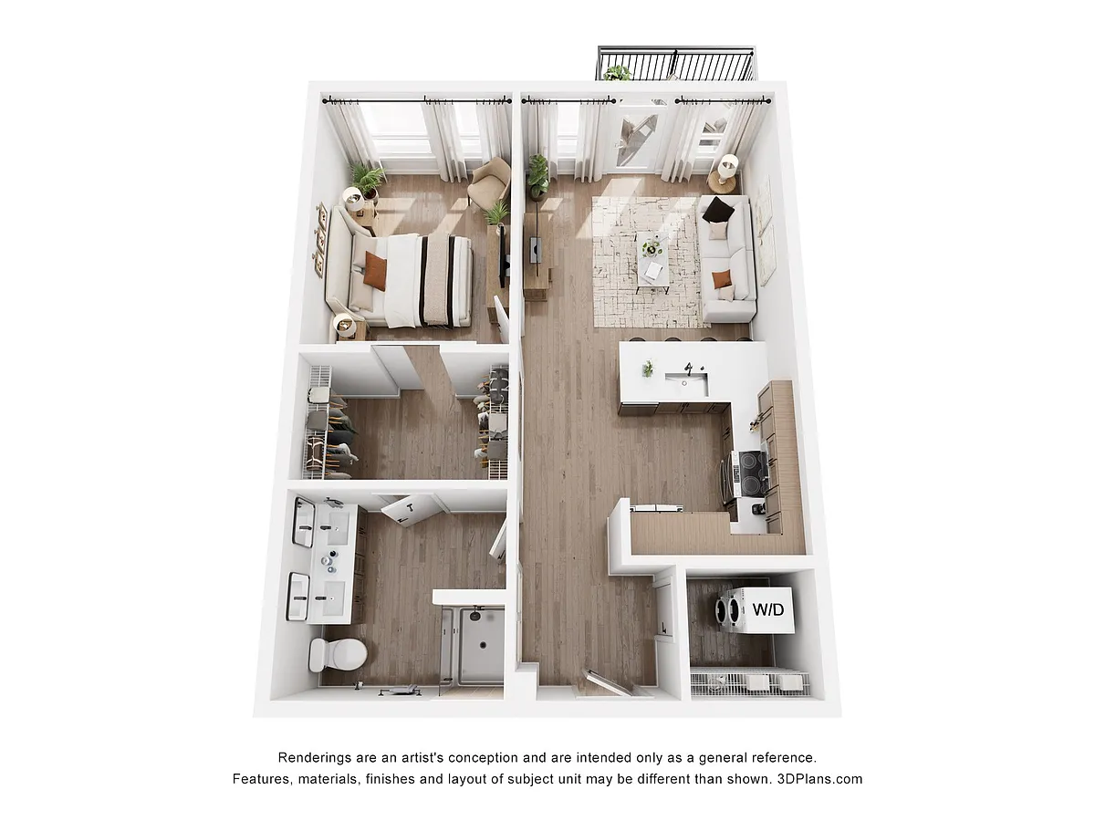 Floor plan 1 Bedroom C10