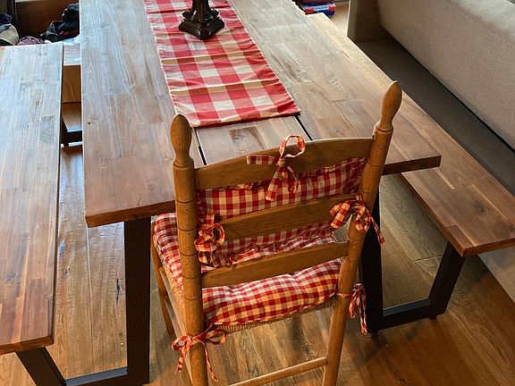 Upstairs, main floor, Kitchen table.