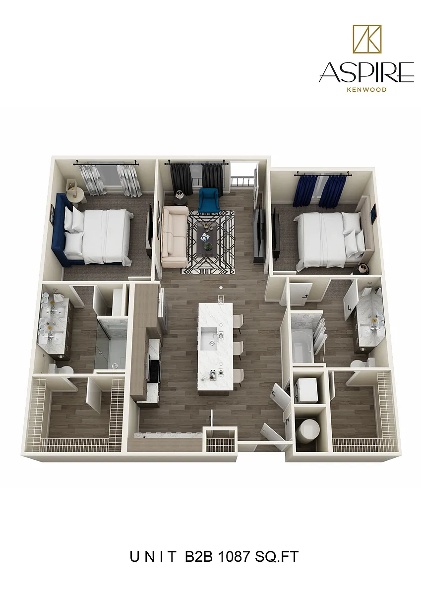 Floor plan Two Bedroom