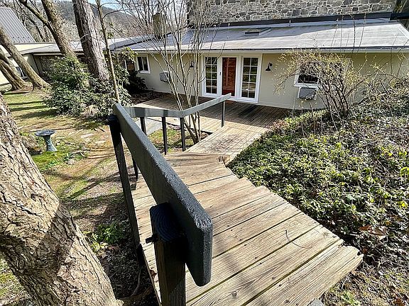 Stairs from parking area