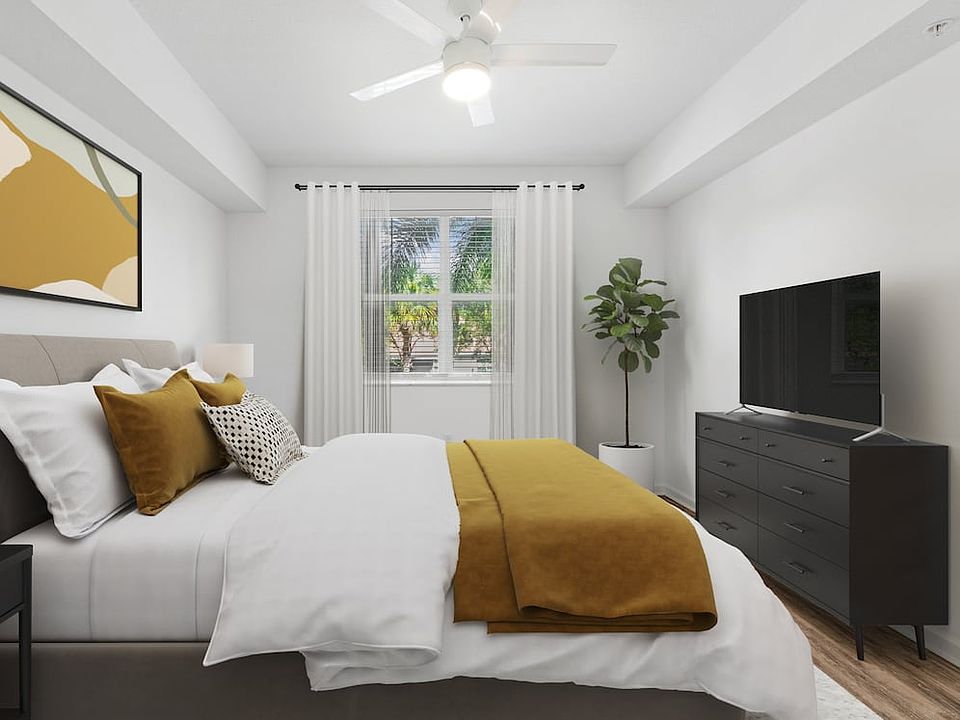 Bedroom with hard-surface vinyl plank flooring