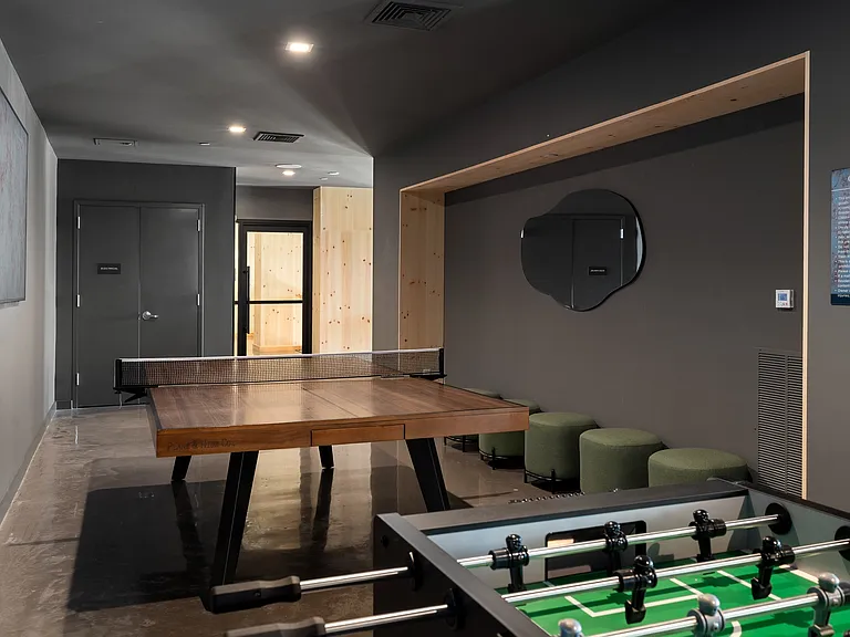 Game Room Lounge with Golf Simulator