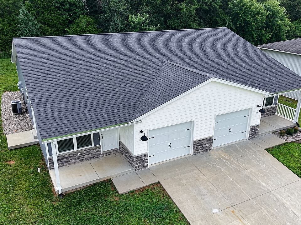 Patio home with a covered front porch