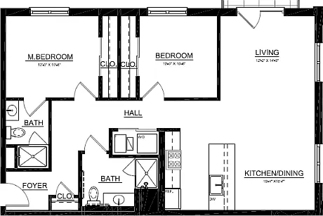 02 Tier - 2 bed 2 bath w/Balcony 02 Tier - 2 bed 2 bath w/Balcony
