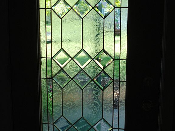 Beveled Glass and Brass Front Door