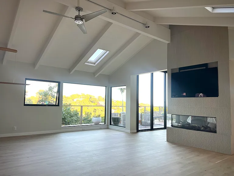 Great room + 360 fireplace