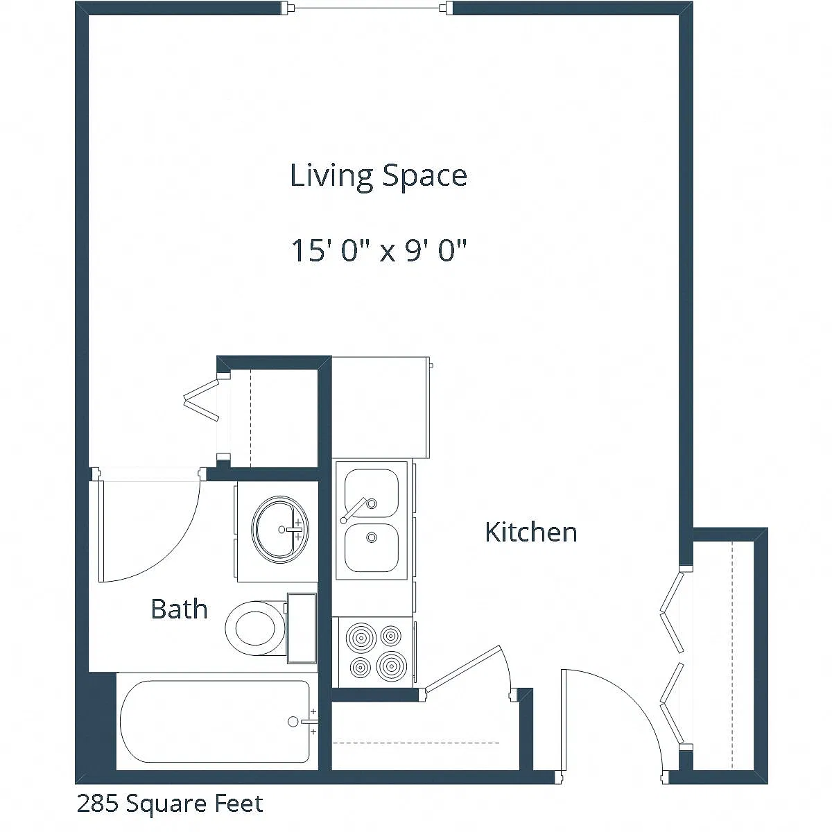 Floor plan Efficiency 01A